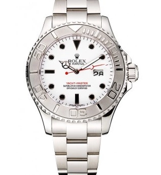 Best AAA Replica Sites Dial Stainless Case Rolex White Yacht-Master Bracelet And Steel 0517